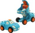 1 Pc - Pull Back Robot Car Toy - Push & Go Convert Robot Cars Toys For Kids Boys Girls Baby Babies Friction Powered Vehicle. 