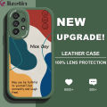 Jizetin for Samsung A33 5G Back Cover Colorful Graffiti Lambskin Texture PU Leather Back For Girls Boys Soft Phone Case. 