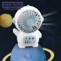 Green forest Handheld Fan 2 Gear Speeds Power Saving Electric Fan. 