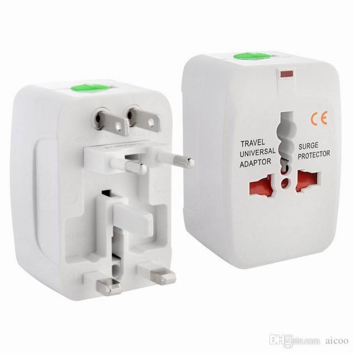 Universal Travel Adapter Multi Plug, All in One Electric Plug Power Socket Adapter Worldwide International Travel Wall Charger Converter EU UK US AU, Multi plug