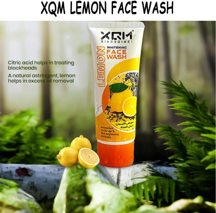 XQM Whitening Lemon Face Wash Antifungal & Skin Brightening Attributes