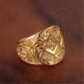 Wholesale Hiphop Freemason member items stainless steel men gold masonic rings jewelry. 
