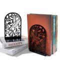 Black White Hummingbird Silhouettes Nature Inspired Metal Metal Bookends Bookcase Accessories for Home Decor Reading Nook Essentials Bird Lovers Gift Idea Office Organization. 
