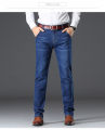 Vomint-Mens-Jeans-Business-Regular-Straight-Full-Lenght-Jean-Casual-Denim-Blue color-Elasticity-Stretch-Fabric-Pant. 