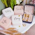 Leather Jewellery Organizer Box with Zipper | Ear Rings & Necklace_Bracelets Holder | Small Jewelry Box Vanity Hanger Stand Velvet. 