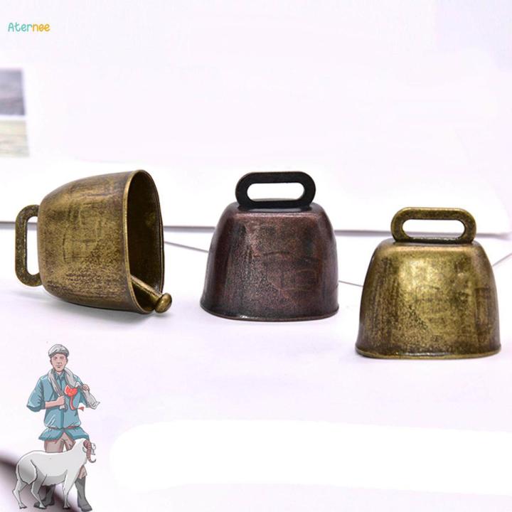 2x Retro Style Pasture Bell Premium Cow Bell Loudly Ringing Small Loud Bells Metal Cowbells for Livestock Sheep Cow Pet Accessories