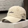 Vintage Ripped Baseball Cap Letter Embroidery Hip Hop Sun Hat Women Men. 