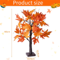Autumn Decoration Maple Leaf Tree Lights with 24 LEDs 60cm Light Tree + Autumn Leaves Decoration for Table Autumn. 