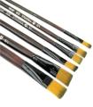 BWS YINGHUA Art Artist Supplies 6 Brown Nylon Paint Brushes LW !. 