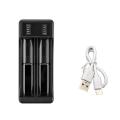 18650 Fast Charger 4.2V Lithium Battery Intelligent Charger with Type-C Cable for 14500 26650 18650 Battery, 2 Slot. 