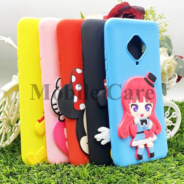 Vivo S1 Pro  Vivo Y51 Back Cover Hello Kitty Minion Taddy Bear Soft Silicon Fancy Cover For Girls