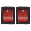 Spreeshop 2X Red Light 4 Pin DPST ON/OFF Snap in Rocker Switch 15A/250V 20A/125V AC 28x22mm. 