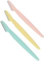 Pack of 3 Facial Hair Razors for Women Plastic and Stainless Steel. 
