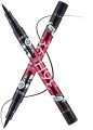36H Precision Liquid Waterproof Lash Eyeliner Pencil/ Eye Liner, Water Resistant, Long-Lasting - Black. 