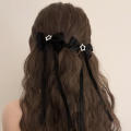 Kawii Star hair clips Trendy Sweetheart Elegant Bowknot hair clips Silk ribbon Cute Girls' hair accessories for Daily wear Party hairstyles School accessories Teenagers Hair styling tools. 