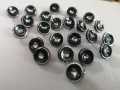 Black/Silver Fancy  Buttons for Dress Set of 50 Pieces. 