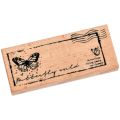 Golden Years Wooden Seal Artistic Retro Black and White Film Letter Frame Butterfly Letter Stamp Printing. 