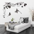 jm8062 Black Flying Butterfly Wall Stickers for Living room Bedroom Tv Sofa Background Window Glasses Home Decals Art Murals Home Decor. 