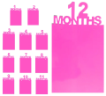Photo Month Banner for First Birthday  1 to 12 Months Photo Frame Banner for 1st birthday decoration. 