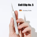 German Ultra-fine No. 5 Ingrown Hair Tweezers Needle Tool Nose Pointed Tips Eyebrows For Blackhead Removal Acne Clip Extractor. 