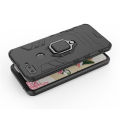 For Xiaomi Mi 8 Lite Case, Silicone TPU and Hard PC Luxury Armor Shockproof Metal Ring Holder Cover Phone Casing. 