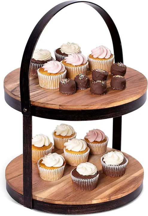 2-Tier%20Cupcake%20Stand%20-Wood%20Iron%20Dessert%20Serving%20Tray,%20Cake%20Stand%20With%20Handle%20Farmhouse%20Dessert%20Stand%20Modern%20Party%20Tiered%20Server%20Table%20Kitchen%20Home%20Display%20Round.%20Size%2011.5%E2%80%B3%20x%208.75%E2%80%B3%20Approxmatily%20Customize%20by%20HB%20Steel%20Fixerr%20-%20Image%202