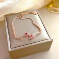 European and American Fashion Diamond Snake Bracelet Men and Women All-Matching Pulling Rope Bracelet Style Adjustable Bracelet. 