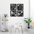 AR Decor Wooden Wall Hanging Decore Panel 4 Frame Leaf Scenery 3D DIY Laser Cut Cnc Wall Art Design Decoration For Home Decor Living Room And Offices And For Gifts Item. 