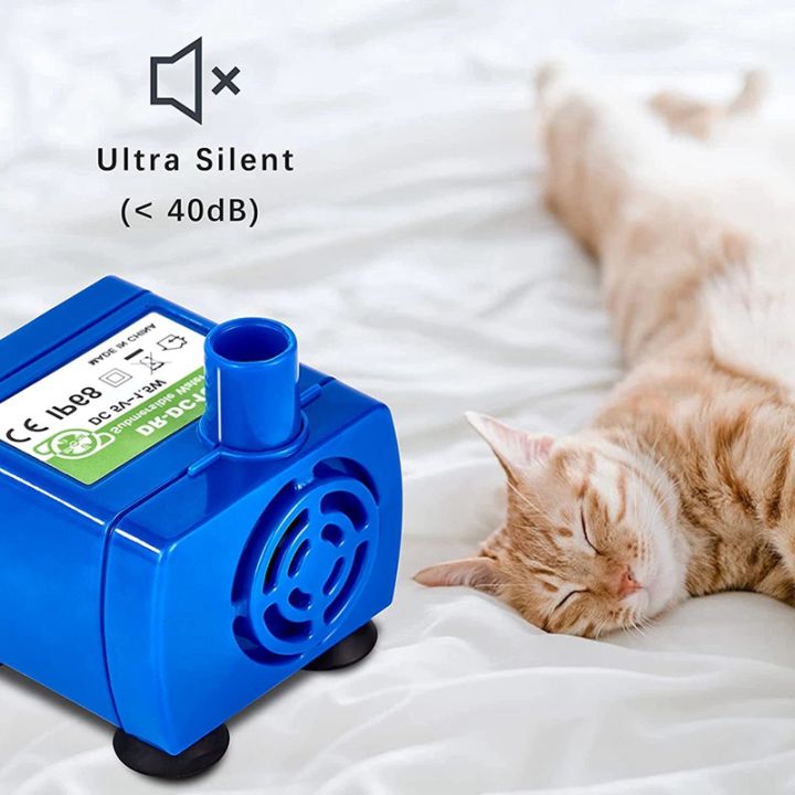 Cat Water Fountain Pump, Pet Water Fountain Pump Replacement Pump DR-DC160 Motor for Round, Flower Cap Cat Fountain