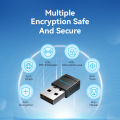 Vention USB wifi adapter 5Ghz&2.4GHz Dual-Band wifi antenna for Pc Desktop Laptop wifi to ethernet adapter wifi receive Network Card Wireless USB Adapters Wifi Dongle. 