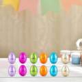 12x Fillable Easter Eggs Colorful Empty Easter Egg Fillable Surprise Eggs for Classroom Prize Toddlers Party Supplies. 