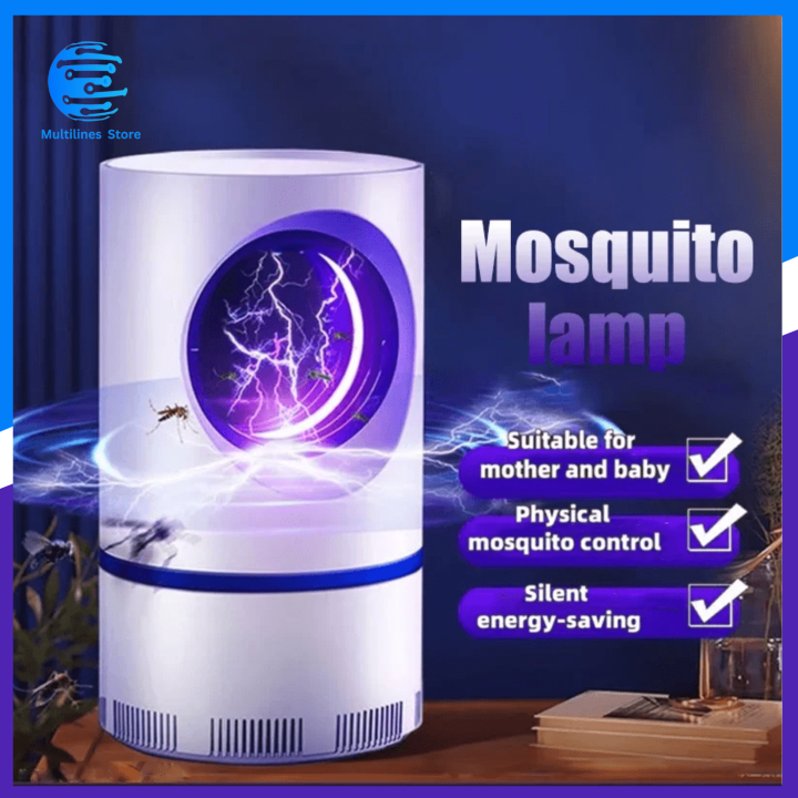 New Advance Photocatalysis Suction Type UV Light Mosquito Killer Lamp with USB Power Supply and Adapter, Electric Mosquito Trap, Insect Killer LED Light, Insect Fly Trap, USB Mosquito Zapper for Home, Indoor, Outdoor, Patio