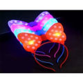 Pack of 4-led Light Up Bow Blinking headband for kids hair catcher flashing Bows. 