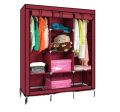 3 Door 88130 Fancy & Portable Foldable Closet Wardrobe Storage Organizer with Shelves Foe Multi Purpose. 