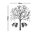 Autumn Hope Benches Under Tree Wall Sticker Floral Wall Paper PVC Removeable Wall Decor. 