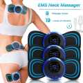 Electric Massager Display EMS Neck Massage Electric Massager Cervical Neck Back Patch 8 Mode Pulse Muscle Stimulator Portable Relief Pain. 
