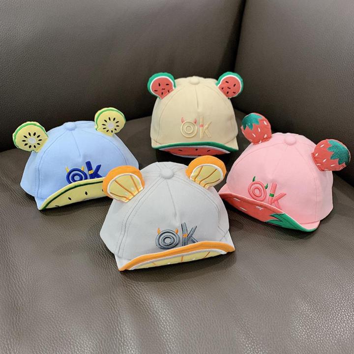 【The road to happiness Store】Baby Baseball Caps For Boy Girl Embroidered Letters OK Adjustable Kids Hat Cute Infant Hats 1 2 3 Years