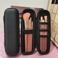 black Makeup brush case Pu Cosmetic bag Lipstick pen organizer for Travel Professional makeup artists Home organization. 