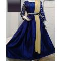 Stylish Embroidered Silk Maxi with Trouser, belt and Dupatta (4-Piece) Chiffon Maxi Dresses For Women. 