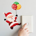 Bright Vibrant Switch Decal Festive Santa Claus Luminous Wall Decal Perfect Christmas Switch Sticker for Home Decoration Southeast Asian Buyers' Favorite Switch Sticker Santa Claus. 