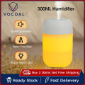Vocoal Air Humidifier Mini Night Light Portable Mist Sprayer USB Electric Air Humidifier 300ML Cool Water Mist Maker with Warm Night Light With 2 Working Modes for Home Office Car. 