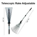 Telescopic Rake Adjustable Metal Rake Long Handle Leaf Rake . Most Demanding and useful Tool for lawn and garden. 