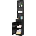 Bathroom Storage Cabinet, Multifunctional Floor Cabinet with 1 Drawers and Double Door, Freestanding Waterproof Cabinet Side Cabinet, Wooden Storage Cabinet for Bathroom Living Room Bedroom. 