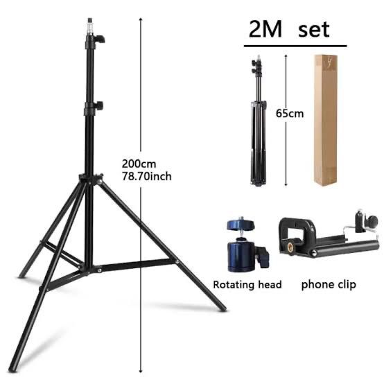 7 feet tripod stand for Ring Light, Videography, Photography, Tiktok, Studio Lighting, Equipment and Multipurpose Usage  Elegant Home