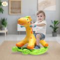 Evergreen - Learning Fun Rocking And Riding Giraffe With Lights And Music - 2 In 1 Function For Kids Toddler Activity Toy. 