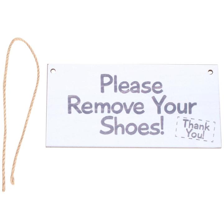 EITGZWAS Please Remove Your Shoes! Thank You! Take Your Shoes Sign Hanging Door Sign Wooden Plaque Gift