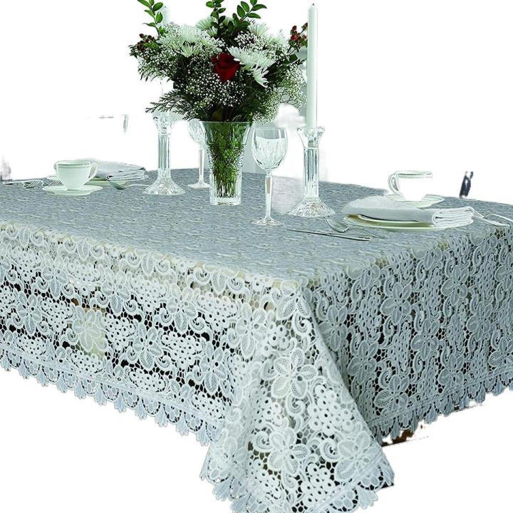 Fabric Net Table Cover 6 or 8 Seater Cloth Decoration for Kitchen Dinning Tabletop