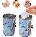 30-Pieces Mini Wet Wipes Tissue in Cartoon Printed Tin Can for Cleaning Face Body for Kids Girls Men Women, Wet Wipes Napkin, Portable Tin Wet Wipes. 
