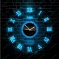 Acrylic Modern Light Wall Clock, Neon Light Wall Clock, Night Wall Clock. 