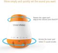 Three Sheep Baby Soother White Noise Sleep Sound Machine Portable Voice Sensor Cry Activated 6 Soothing Sounds. 